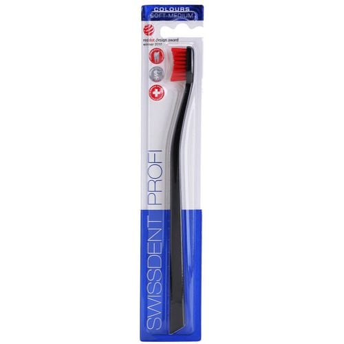 Profi Colours Single cepillo de dientes soft - medium Black & Red 1 ud - Swissdent - Modalova