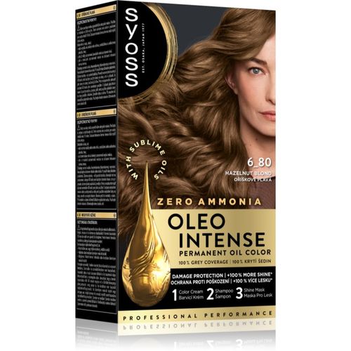 Oleo Intense tinte permanente para cabello con aceite tono 6_80 Hazelnut Blond 1 ud - Syoss - Modalova