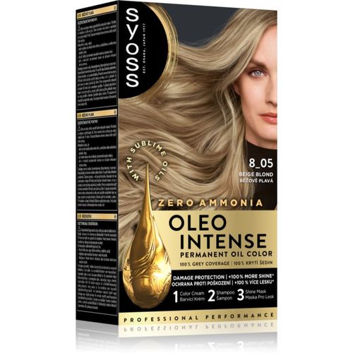 Oleo Intense tinte permanente para cabello con aceite tono 8_05 Beige Blond 1 ud - Syoss - Modalova