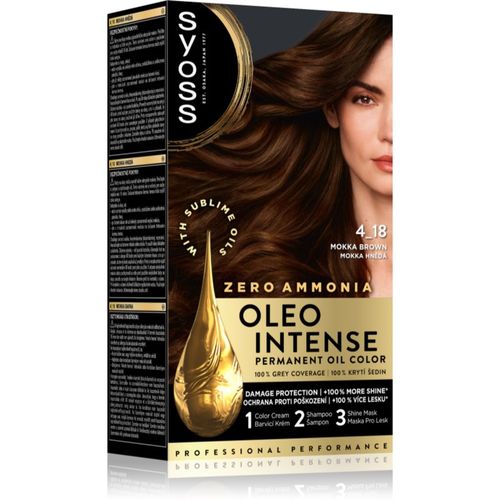 Oleo Intense tinte permanente para cabello con aceite tono 4_18 Mokka Brown 1 ud - Syoss - Modalova