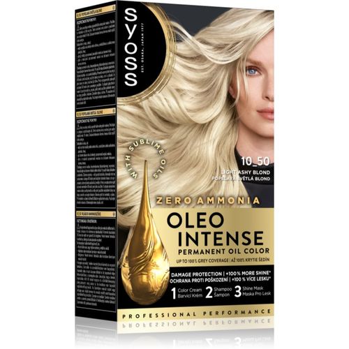 Oleo Intense tinte permanente para cabello con aceite tono 10-50 Light Ashy Blond 1 ud - Syoss - Modalova