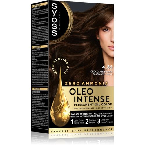 Oleo Intense tinte permanente para cabello con aceite tono 4-86 Chocolate Brown 1 ud - Syoss - Modalova