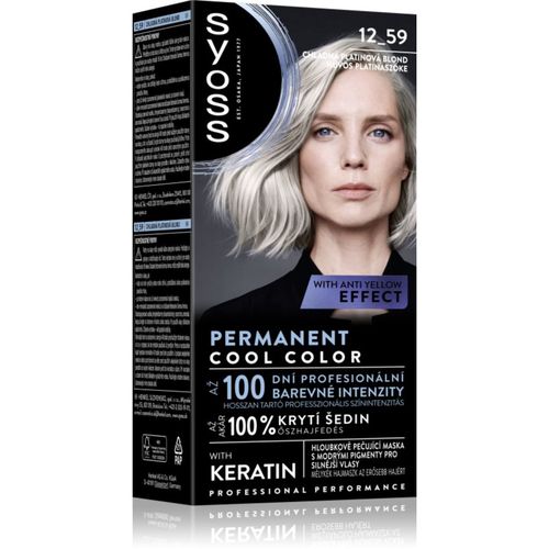 Permanent Cool Color tinte permanente para cabello con subtono frío tono 12-59 Cool Platinum Blond 1 ud - Syoss - Modalova