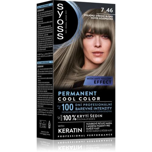 Permanent Cool Color tinte permanente para cabello con subtono frío tono 7_46 Cool Medium Blond 1 ud - Syoss - Modalova