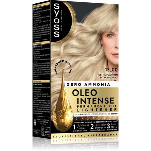 Oleo Intense tinte permanente para cabello para aclarar el cabello tono 13-00 Ultra Platinum 50 ml - Syoss - Modalova