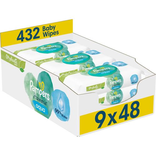 Harmonie Aqua toallitas húmedas limpiadoras para niños 9x48 ud - Pampers - Modalova