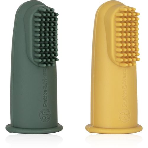Take&Match 0m+ cepillo de dientes de dedo para bebés con estuche Ochre&Green 2 ud - Petite&Mars - Modalova