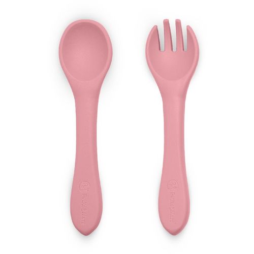 Take&Match Silicone Cutlery cubierto Dusty Rose 6 m+ 2 ud - Petite&Mars - Modalova