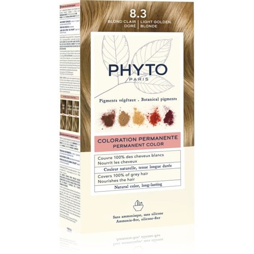 Color tinte de pelo sin amoníaco tono 8.3 Light Golden Blond 1 ud - Phyto - Modalova