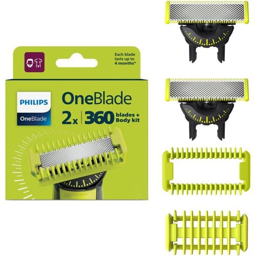 OneBlade 360 QP624/50 lame di ricambio for OneBlade 360 2 pz - Philips - Modalova