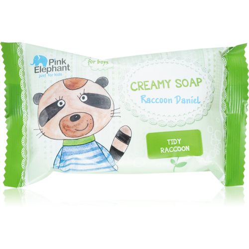 Boys jabón sólido para niños Raccoon Daniel 90 g - Pink Elephant - Modalova