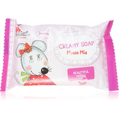 Girls jabón con textura de crema para niños Mouse Mia 90 g - Pink Elephant - Modalova