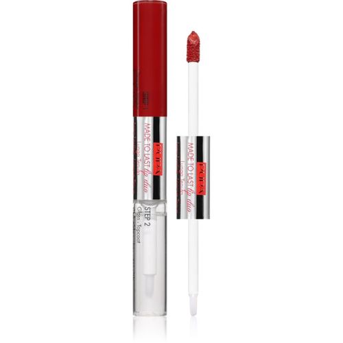 Made to Last Lip Duo barra de labios líquida de larga duración con brillo tono 005 - Deep Ruby 2x4 ml - PUPA Milano - Modalova