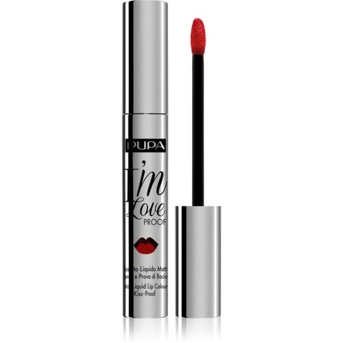 I´m Loveproof barra labial líquida mate con efecto de larga duración tono 010 Fire Red 2.7 ml - PUPA Milano - Modalova