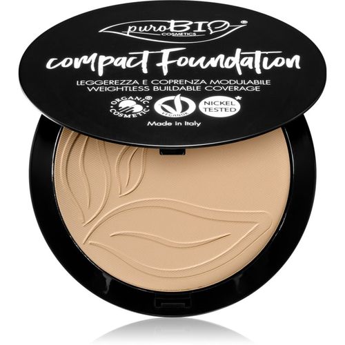Compact Foundation maquillaje compacto en polvo SPF 10 tono 02 9 g - puroBIO Cosmetics - Modalova