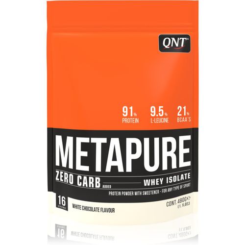 Zero Carb Metapure Protein mit Aminosäuren Geschmack White Chocolate 480 g - QNT - Modalova