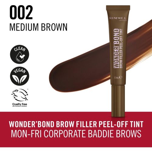 Wonder'Bond gel para cejas tono 002 Medium Brown 7.7 ml - Rimmel - Modalova