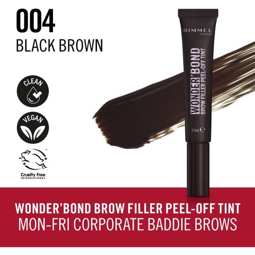 Wonder'Bond gel para cejas tono 004 Black Brown 7.7 ml - Rimmel - Modalova