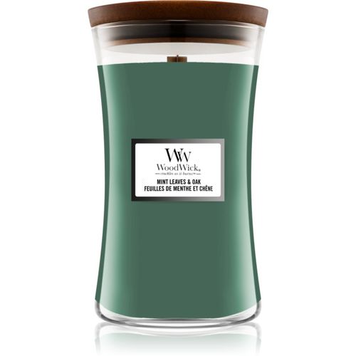 Mint Leaves & Oak candela profumata con stoppino in legno 609,5 g - Woodwick - Modalova