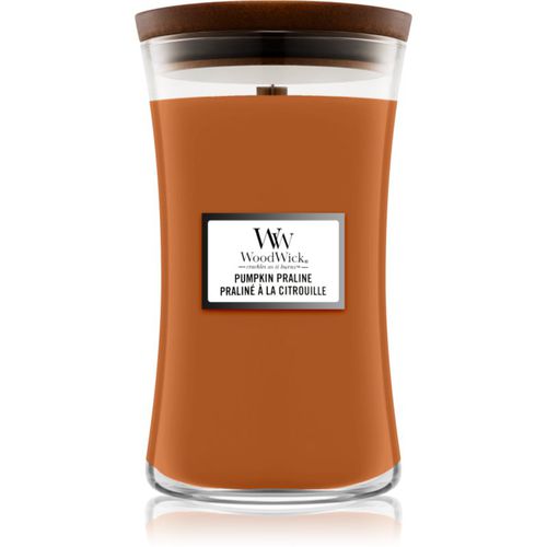 Pumpkin Praline candela profumata con stoppino in legno 610 g - Woodwick - Modalova