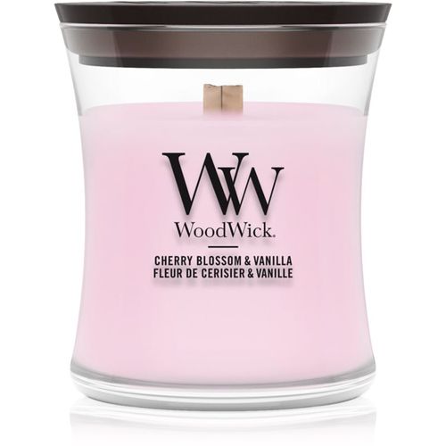 Cherry Blossom & Vanilla vela perfumada con mecha de madera 85 g - Woodwick - Modalova