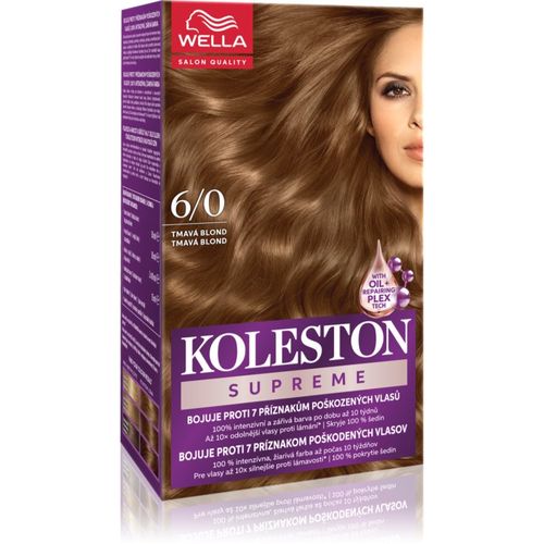 Koleston Supreme tinte de pelo tono 6/0 Dark Blonde 100 ml - Wella - Modalova