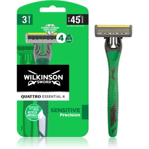 Quattro Essential 4 Sensitive Precision maquinillas de afeitar desechables 3 ud - Wilkinson Sword - Modalova