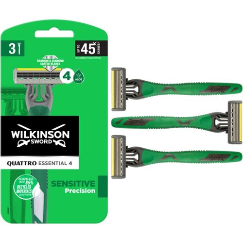 Quattro Essential 4 Sensitive Precision maquinillas de afeitar desechables 3 ud - Wilkinson Sword - Modalova