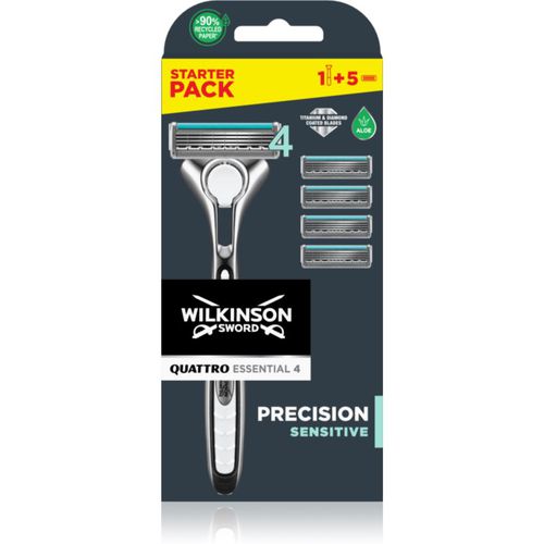 Quattro Titanium Sensitive maquinilla de afeitar + hojas de recambio 1 ud - Wilkinson Sword - Modalova