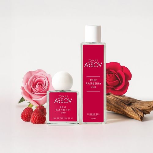 Rose Raspberry Oud gel de ducha perfumado con frambuesas 200 ml - Tomas Arsov - Modalova