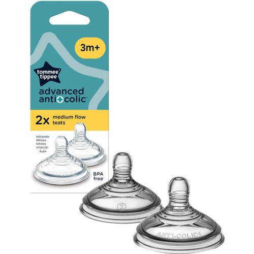 Advanced Anti-Colic tetina de biberón Medium Flow 3m+ 2 ud - Tommee Tippee - Modalova