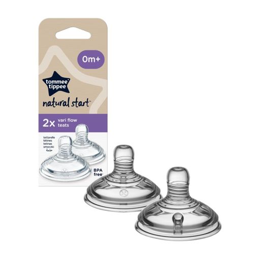 Natural Start Anti-Colic Teat tetina de biberón Variable Flow 0m+ 2 ud - Tommee Tippee - Modalova