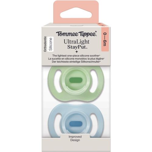 Ultra Light Stay Put 0-6 m chupete Boy 2 ud - Tommee Tippee - Modalova