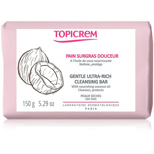 AD Gentle Ulta-Rich Cleansing Bar jabón limpiador suave para cara y cuerpo 150 g - Topicrem - Modalova