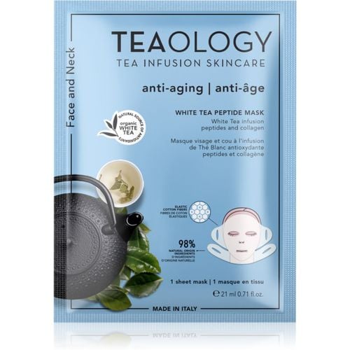 White Tea Peptide Mask mascarilla de hoja intensa para reafirmar e iluminar la piel 21 ml - Teaology - Modalova