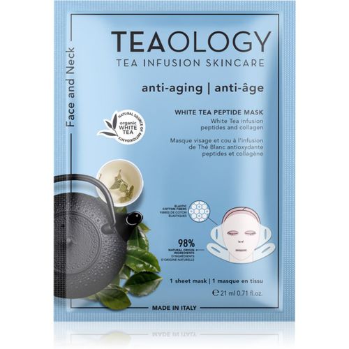 White Tea Peptide Mask maschera in tessuto effetto lifting e illuminante 21 ml - Teaology - Modalova