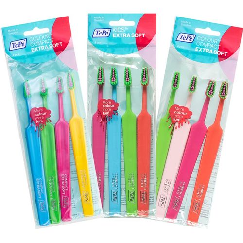 Colour Compact cepillo de dientes extra suave 4 ud - TePe - Modalova