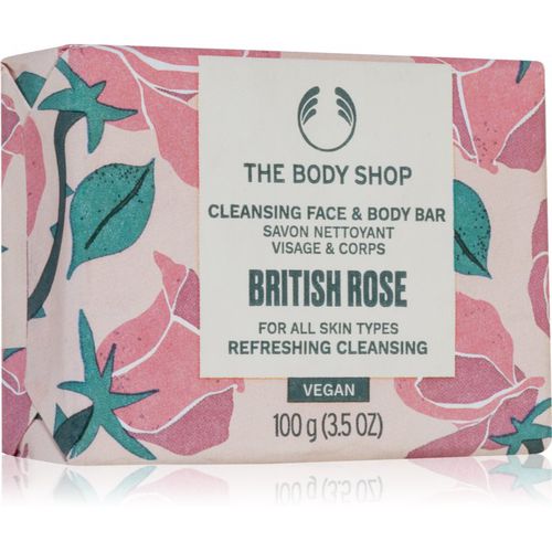 British Rose Cleansing Bar jabón sólido para cara y cuerpo 100 g - The Body Shop - Modalova