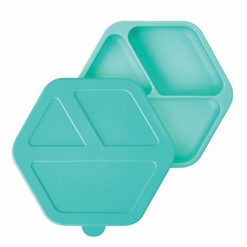 Silicone Plate plato con compartimentos con tapa Mint 1 ud - Tiny Twinkle - Modalova
