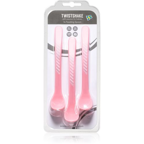 Feeding Spoons cuchara 4+m Pastel Pink 3 ud - Twistshake - Modalova