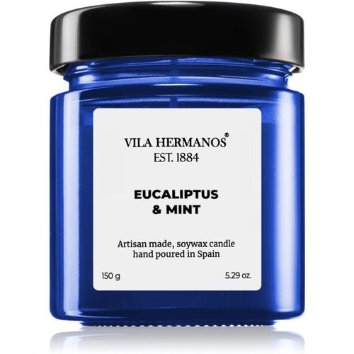 Apothecary Cobalt Blue Eucalyptus & Mint candela profumata 150 g - Vila Hermanos - Modalova