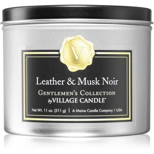 Gentlemen's Collection Leather & Musk Noir candela profumata I. 311 g - Village Candle - Modalova