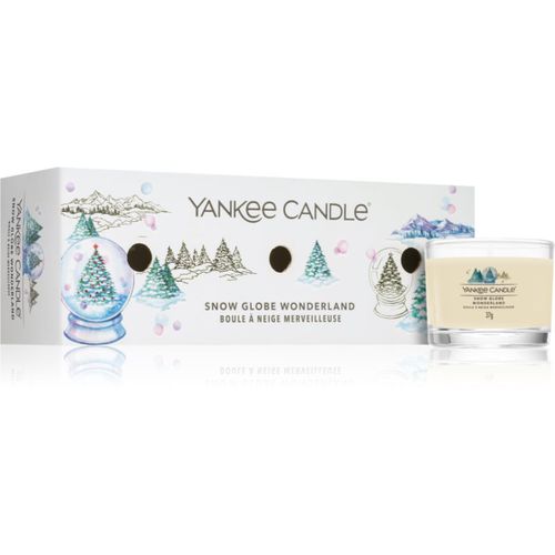 Snow Globe Wonderland 3 Mini Votives Candles set regalo di Natale I - Yankee Candle - Modalova