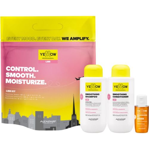 CONTROL. SMOOTH.MOISTURIZE Holiday Kit lote de regalo para alisar el cabello - Yellow Professional - Modalova
