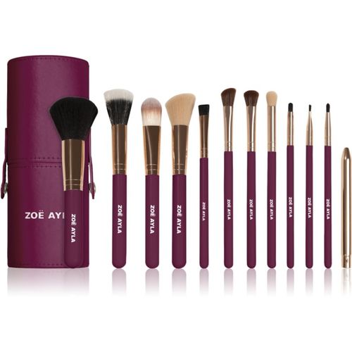 Piece Makeup Brush Set Dark Plum set de brochas con estuche - Zoë Ayla - Modalova