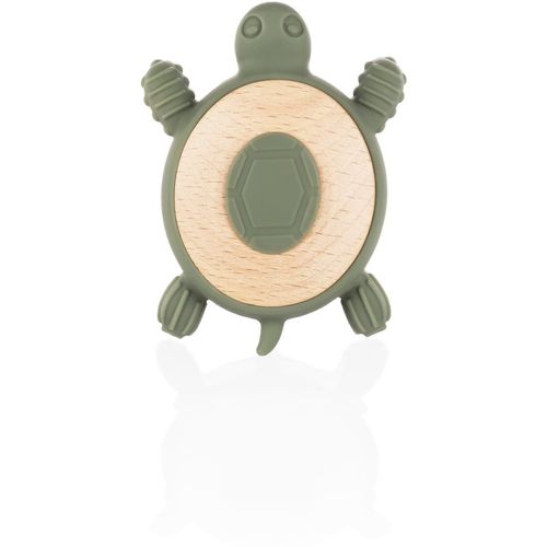 Silicone Wooden Teether Turtle mordedor 0 m+ Forest Green 1 ud - Zopa - Modalova