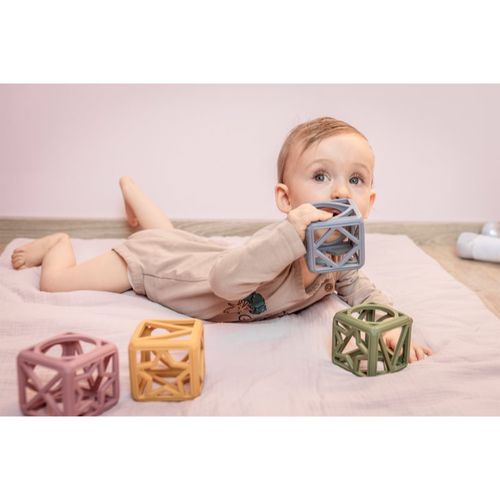 Silicone Teether Square mordedor 0 m+ Old Pink 1 ud - Zopa - Modalova