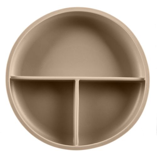 Silicone Divided Plate plato con compartimentos con ventosa Sand Beige 1 ud - Zopa - Modalova