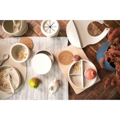 Silicone Divided Plate plato con compartimentos con ventosa Sand Beige 1 ud - Zopa - Modalova