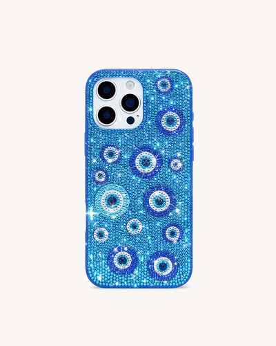 Cover per telefono con occhio turco artificiale decorato con cristalli - Blu - JW PEI - Modalova